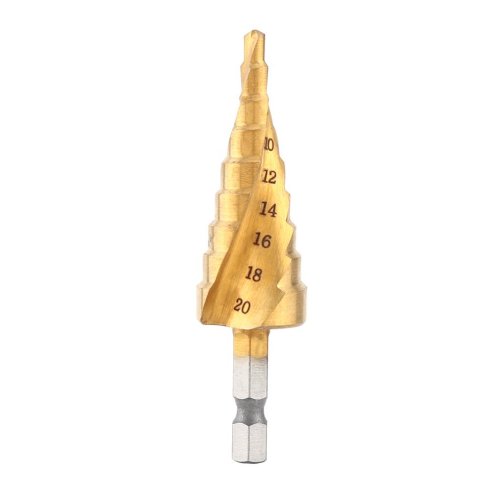 High Speed Steel Step Drill Bit Hex Shank Hole Saw Durable Stepped Cone Drill Bit  Power Tools