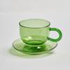 Color Glass Mug Small Tea Cup Coffee Mug  Tumbler Cups In Bulk Heat Resistant Glass Coffee Cup Drinkware Wholesale