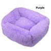Square Dog Cat Bed with Side Cover Medium Large Sofa Plush Kennel Winter Warm Puppy Mat Nest Soft House Non-slip Basket Cushion