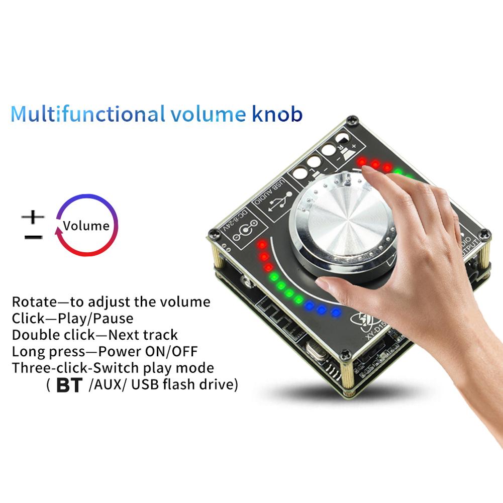 Плата стереоусилителя 15 Вт, динамик 1224 В, усилитель BT5.1, 3,5 мм, вход AUX USB U-диск