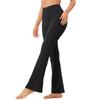 BEAUTY PLAYER Wide Leg Yoga Flare Leggings for Casual Sports and Fitness Waist Women's Pants, High-Waisted (JP, & Inseam, S, 73, Black)