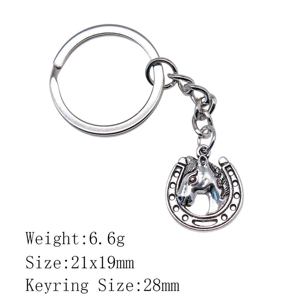 Металлический брелок в виде головы лошади/единорога - 52x51 мм, 19,9 г, Идеально подходит для сумок и домашнего декора