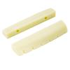 Musiclily Pro Urea Resin Plastic 43 мм струнный рифленый верхний порожек Gibson Type для 6-струнной гитары Les Flat Ivory of Paul/Acoustic Bottom, (Набор 2)