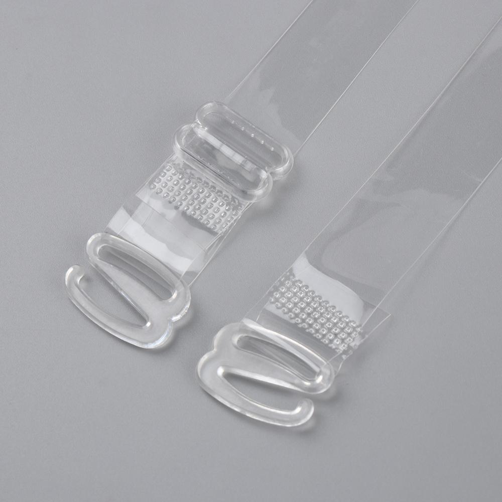 Fashion Transparent Adjustable 1.5CM Bra Straps Invisible Steel Hook