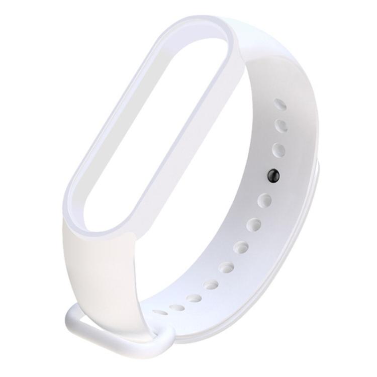 Для Xiaomi Mi Band 6 (CA8856) Однотонный силиконовый ремешок для часов(белый)