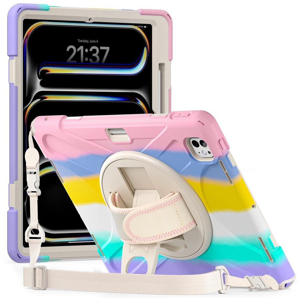 Case for iPad Pro 11" M5 2025 / M4 2024 (6th/5th gen.), Armored 360 Rotation, Colorful
