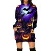 Women's Fashion Loose Casual Pocket Long Sleeve Hoodie Printed Sweatshirt Top