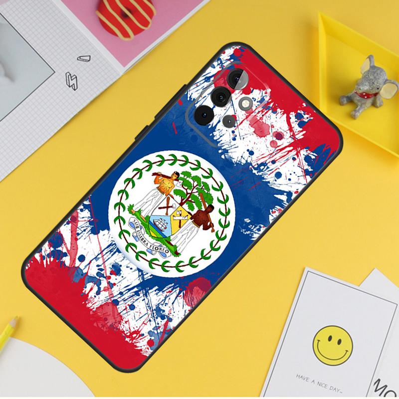 Флаг Белиза для Samsung Galaxy A14 A34 A54 A12 A32 A52 A51 A71 A53 A33 A13 A15 A25 A35 A55 Чехол для телефона