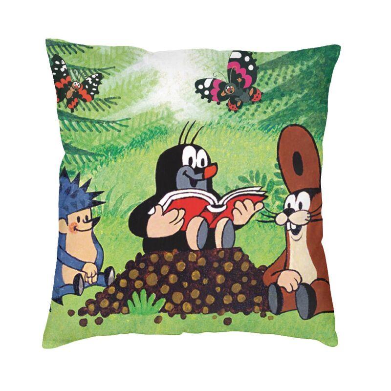 Cute Happy Mole Krtek Nordic Throw Pillow Covers Home Decorative D Printing Custom Cartoon Little Maulwurf Car Cushion Case