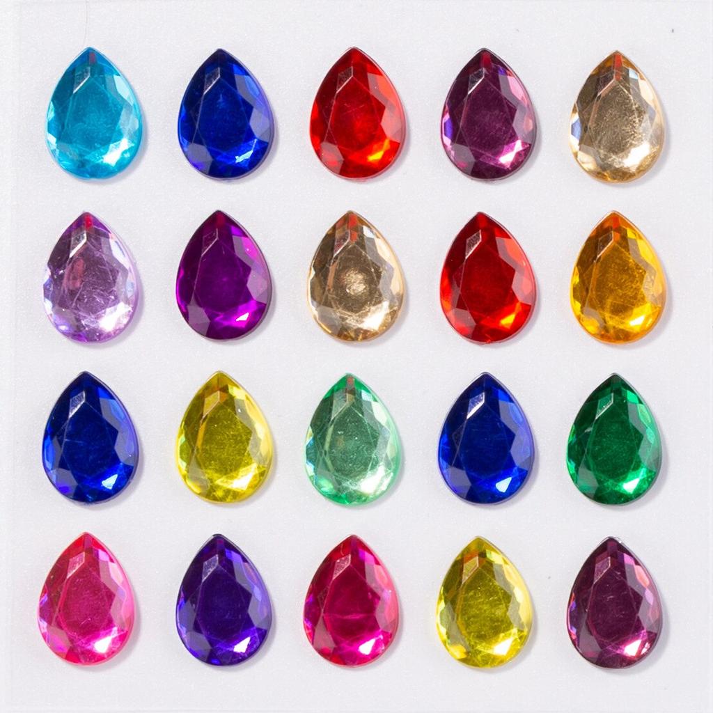 Colored Self-adhesive Rhinestones Sticker Children's Stage Show DIY Face Eye Decoration Acrylic Crystal Diamond Tattoo Sticker