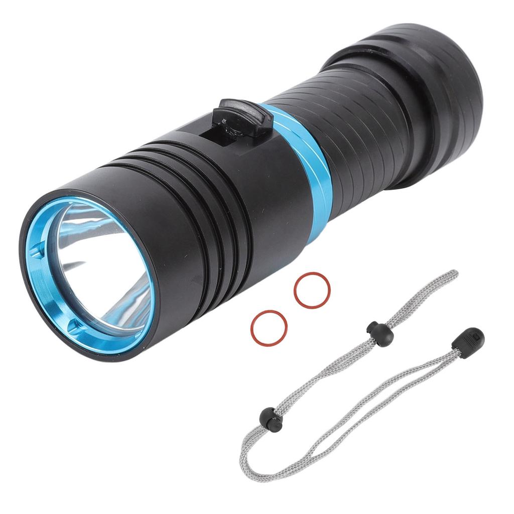 5000LM Diving Flashlight IPX8 100m Underwater Waterproof Infinitely Dimmable L2 LED Beads Scuba
