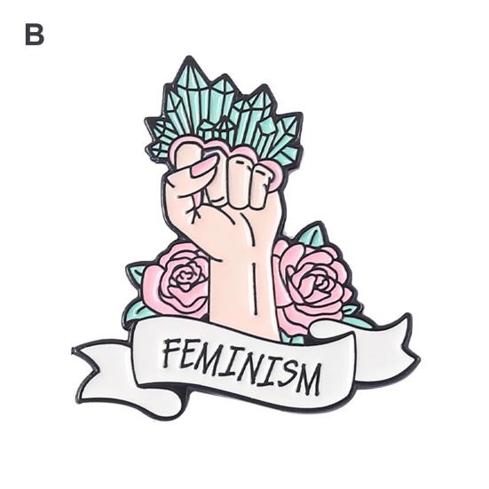 Feminist Brooch Lovely Design Easily Wear Good Gloss Exquisite Jewelry Costume Accessories Girl Power