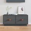 VidaXL TV Stand Grey 80x34x35 Cm Solid Pine Wood 818242