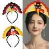 Повязка на голову с индейкой на День благодарения для всех возрастов, фестивальное украшение, обруч для волос, праздничное украшение для вечеринки, для семейных посиделок