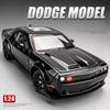 1:24 Dodge Challenger SRT Hellcat Alloy Muscle Car Model Die-cast Metal Sports Car Ornaments Vehicle Model Sound and Light Children's Toy Boy Gift