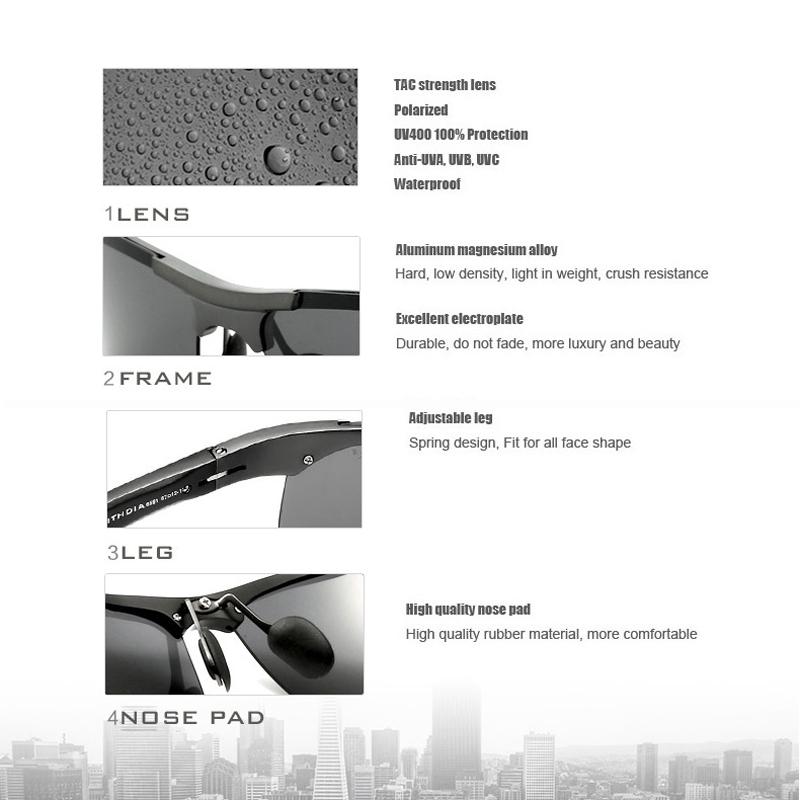 Мужские поляризованные солнцезащитные очки VEITHDIA