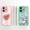 Чехол для телефона Oppo Reno 14 13 12 11 10 Pro Для Reno 14F 13F 13FS 12F 12FS 11F Цветочный принт Мягкий жидкий силикон Задняя крышка Capa