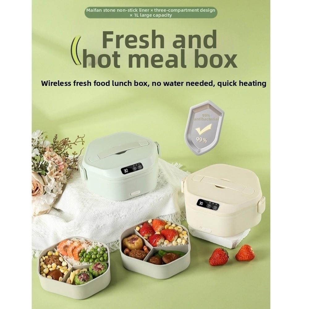 Heating Function Food Warmer Rechargeable Hot Meal Container Electric Heated Lunch Box Outdoors