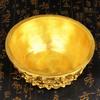 Bowl Offering Basin Water Treasure Feng Shui Fruit Altar Golden Brass Bowl