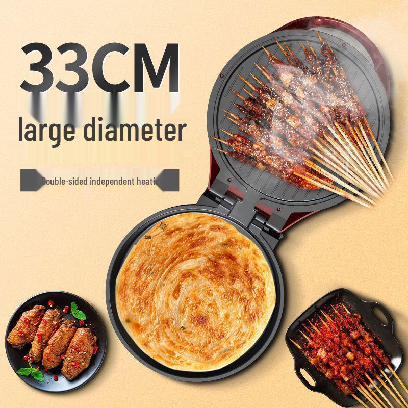 Глубокая электрическая двусторонняя сковорода для блинов и гриля с автоматическим отключением