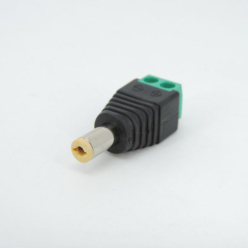 Разъем источника питания постоянного тока MALE 2,1 мм x 5,5 мм 5,5*2,1 мм 5,5x2,1 адаптер желтый разъем для камеры видеонаблюдения 12 В 24 В кабель постоянного тока
