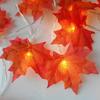 2M 10LED Artificial Autumn Maple Leaves Garland Led Fairy Lights for Christmas Decoration Thanksgiving Party DIY Decor Halloween