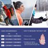 Winter Men's Outdoor Sports Warm Black Gloves Touch Screen Waterproof Skiing Full Finger Gloves Motorcycle Riding Skiing Gloves