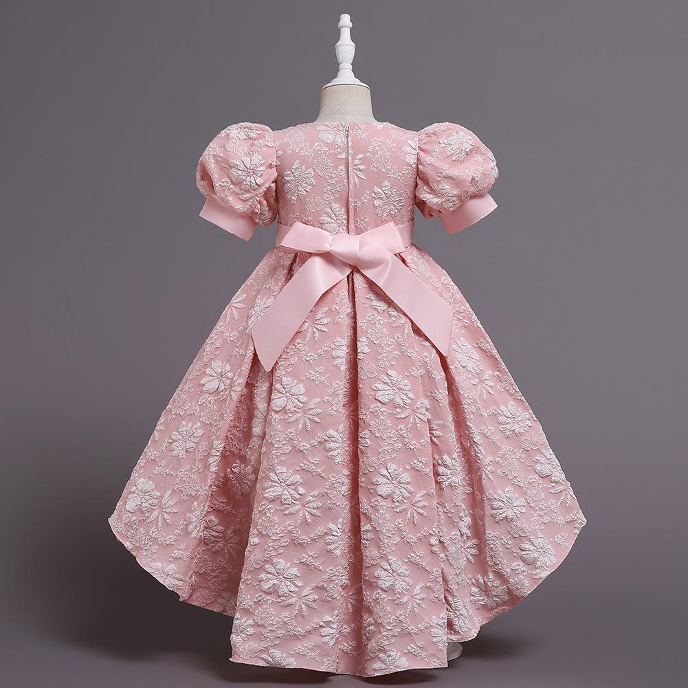Платье принцессы для девочек, элегантное, с 3D-цветочным лепестком, летнее, свадебное, для подружки невесты, нарядное, на день рождения