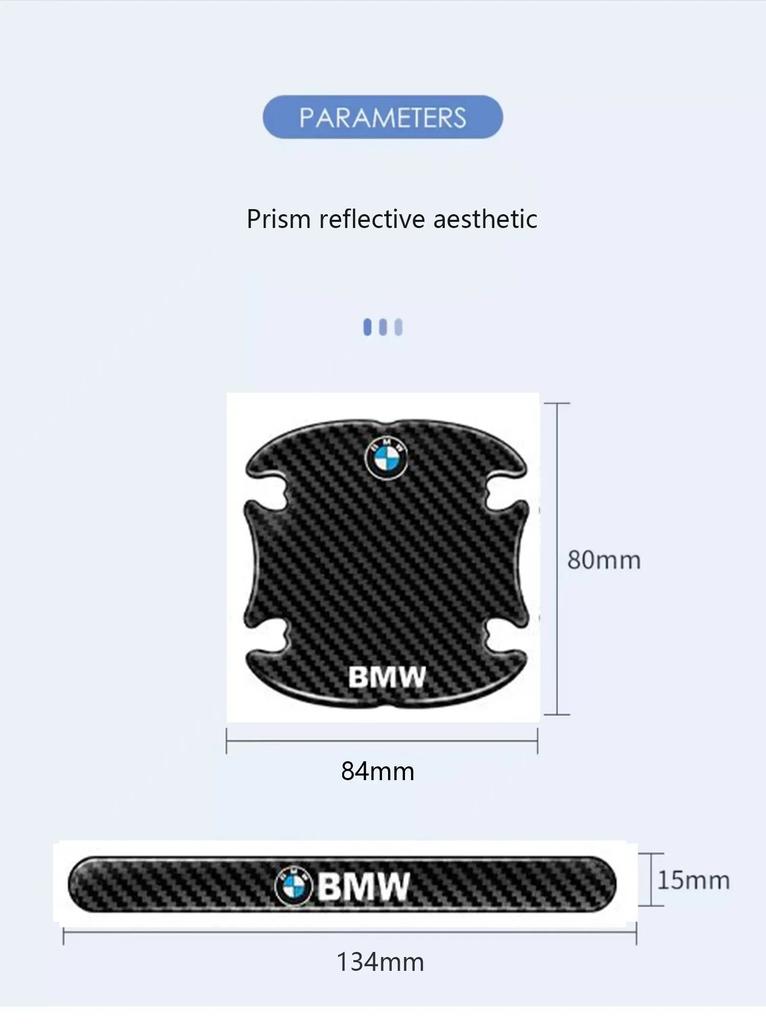 8Pcs TPU Car Door Bowl Anti-scratch Sticker Decals Accessories For BMW M3 M4 M5 G42 G30 G20 E39 E36 E87 E53 F44 F07 F34 G15 G16 h1