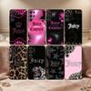 Розовый чехол J-Juicys C-Coutures для Samsung S26, S25, 24, 23, 22, 30, 21, 10, 9, Ultra, Plus, Lite, Черный мягкий чехол