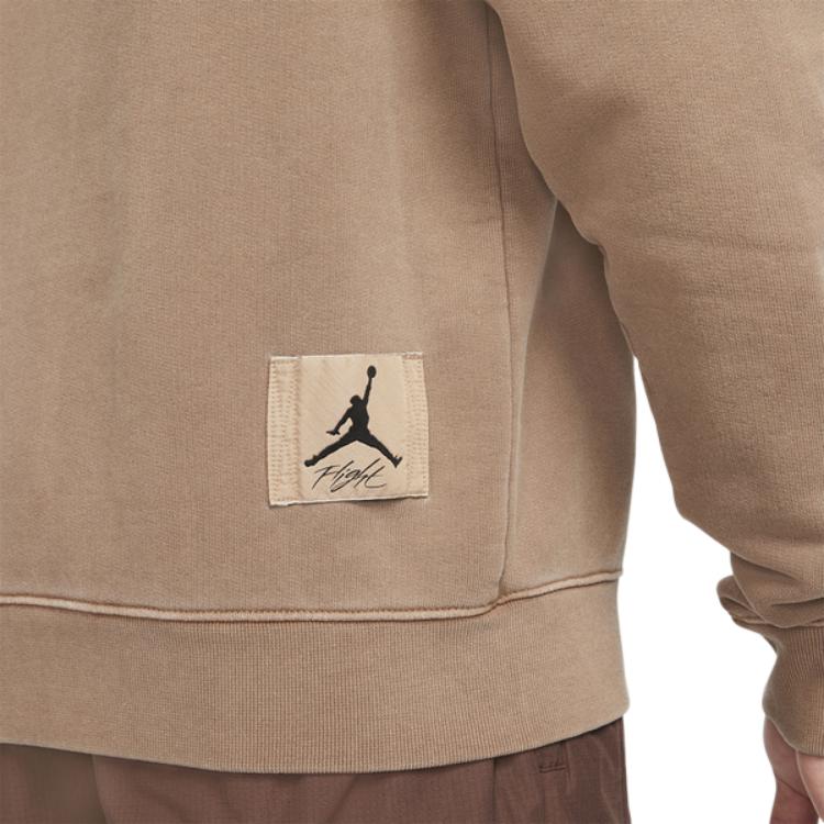 Jordan Спортивный вязаный пуловер с вышитым логотипом, толстовка с круглым вырезом, мужские топы, верблюжий цвет DO2308-256