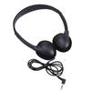 3.5MM Headworn Wired Headset Black Wired Headworn Earphones Cellular Wired Headset  Students