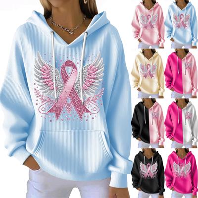 Женский модный повседневный пуловер с принтом крыльев, спортивный свитшот с длинным рукавом