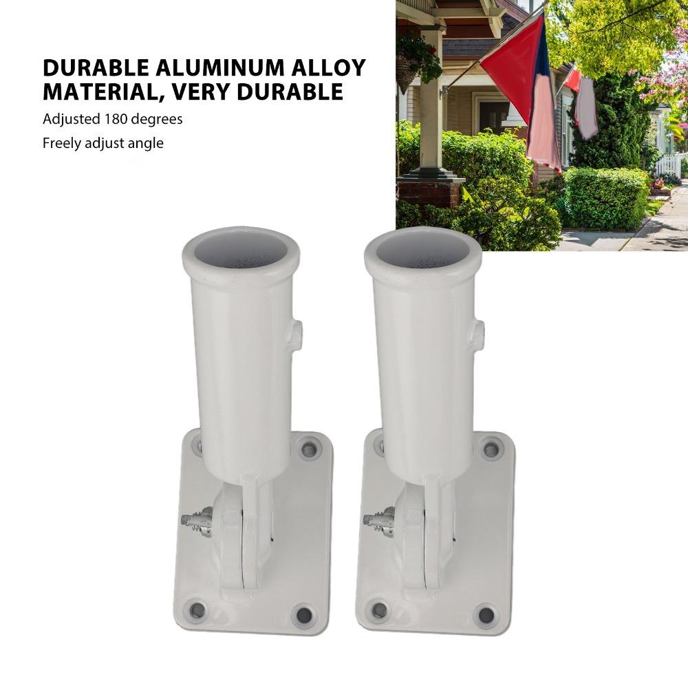 2pcs Easy Install Flag Pole Holder Multi Position Flagpole Bracket Flag Pole Mount Outdoor