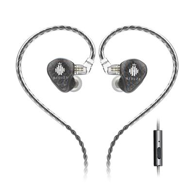 Проводные наушники HIDIZS HiFi с 2-контактным разъемом, черные, MS1-Galaxy, 1DD, разъем 0,78 мм, (с микрофоном)
