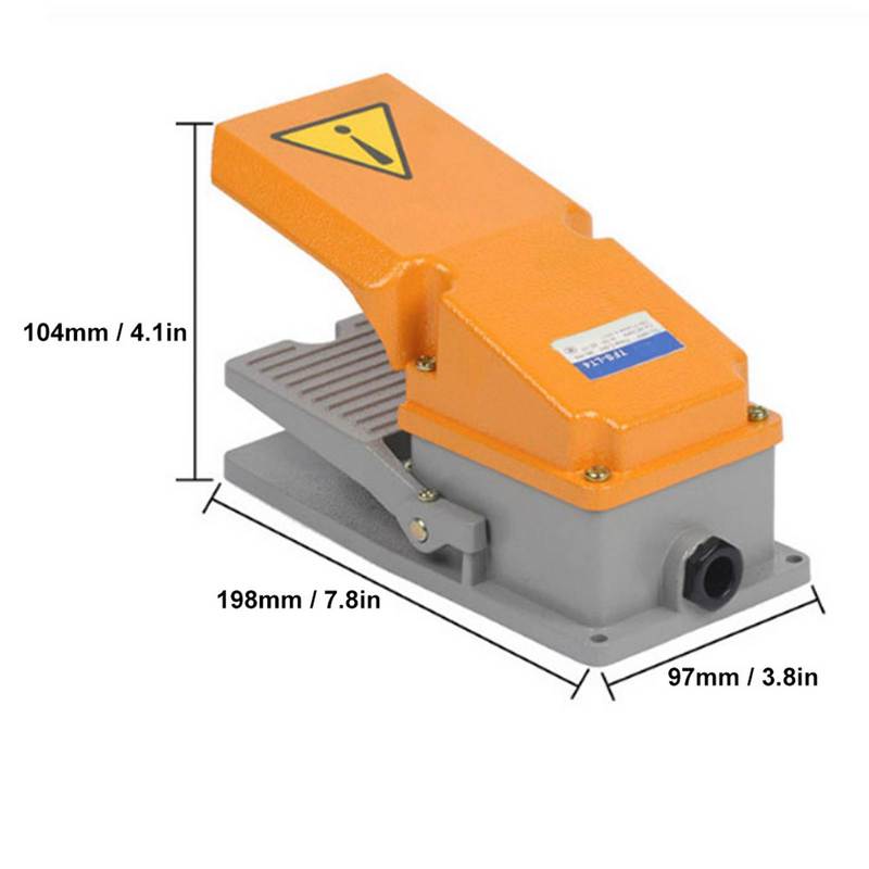 Foot Control Pedal LT4 Aluminum Shell Jog Pedal Power Controller for Machine Tool Equipment Foot Foot Pedal