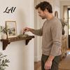 Decorative Wall Mount Organizer 2PCS Wavy Wooden Floating Shelves Mounted Display Rustic Wood Rack Racks Space Saving for Bedroom Living Room Small