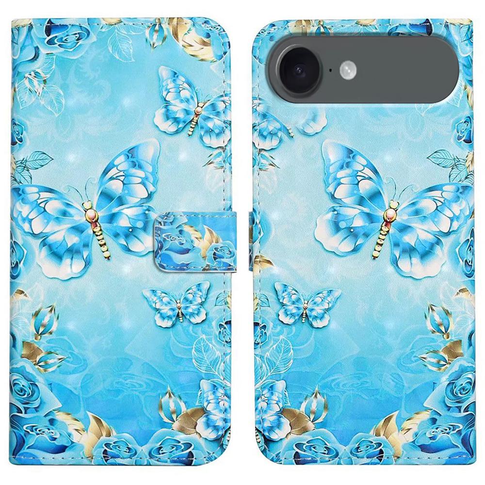For iPhone 17 Air Case 3D Creative Pattern PU Leather Stand Phone Cover