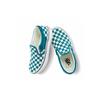 Vans Retro Casual Slip-On Low Top Kids Skate Shoes White Green Checkerboard Kids Sneaker VN0A5KXM9EX