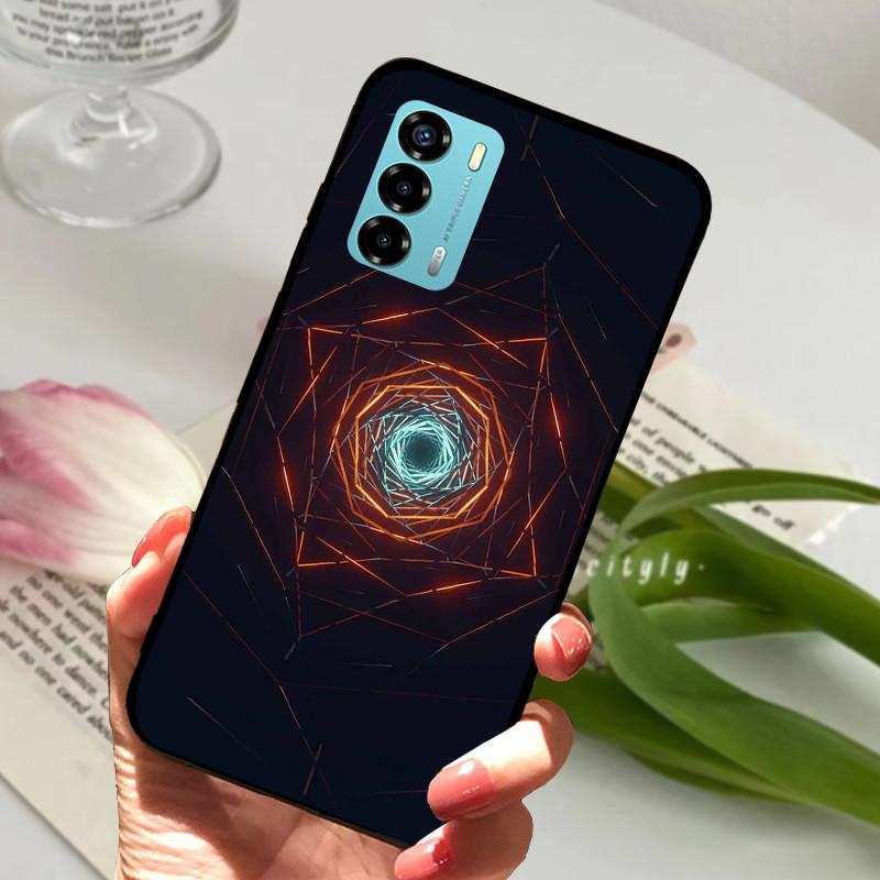 Чехол для ZTE Blade V40 Vita 8045 6.75" Животный Мультяшный Мягкий Силикон Funda для ZTE Blade V40 Vita Чехол для Телефона V40Vita Черный Coque