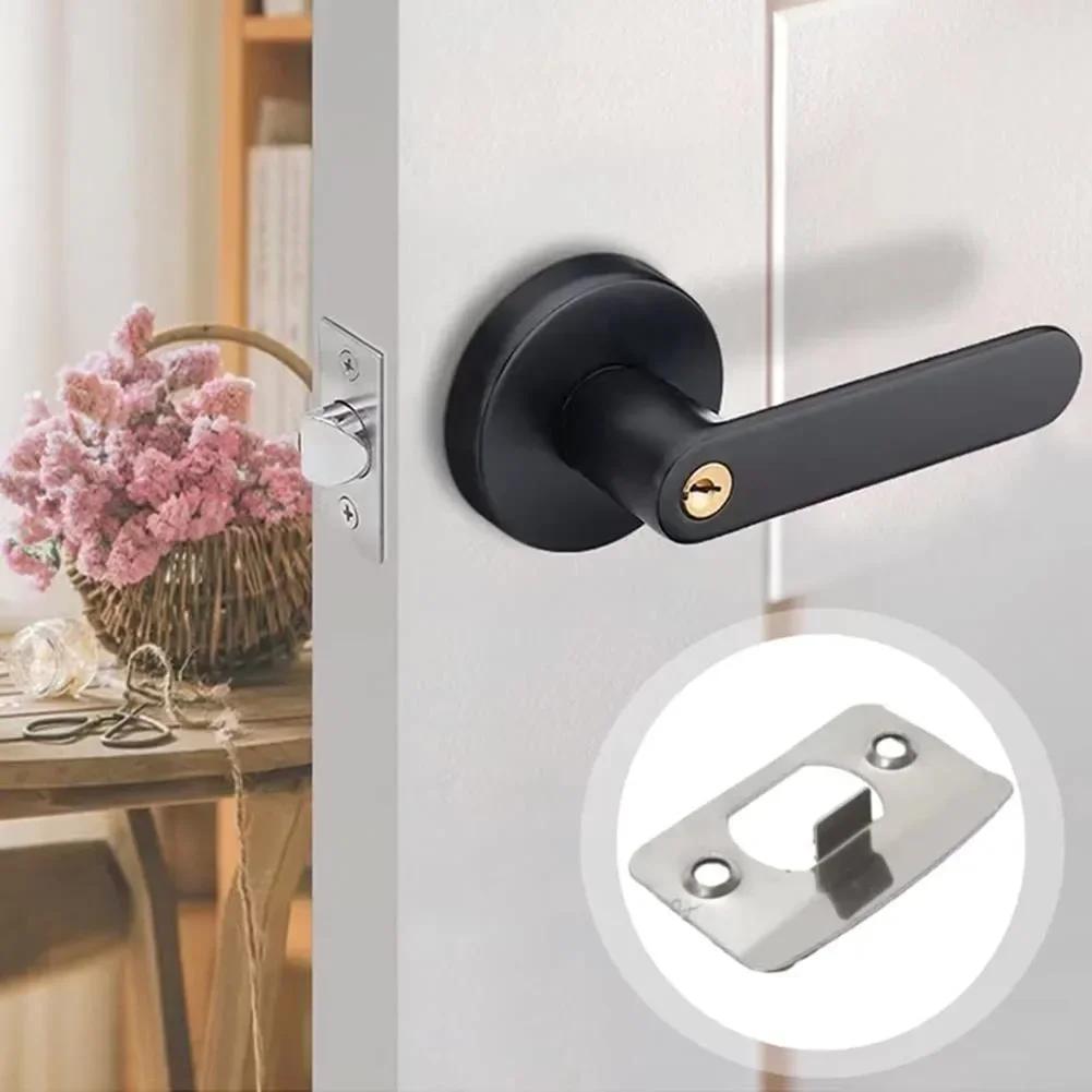 5/10 шт. Стандартная трубчатая защелка, дверной предохранитель, защелка, сменная ответная планка, никелированная, аксессуары для замка ванной комнаты