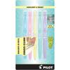 Pilot FriXion Light Pastel Collection Erasable Set of and 46543 Highlighter, 5, Yellow, Pink, Green, Purple, Blue,