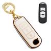 LETINGFAR Key Case for Mazda, Smart Key Case, Key Cover, 3 Buttons, Soft TPU,