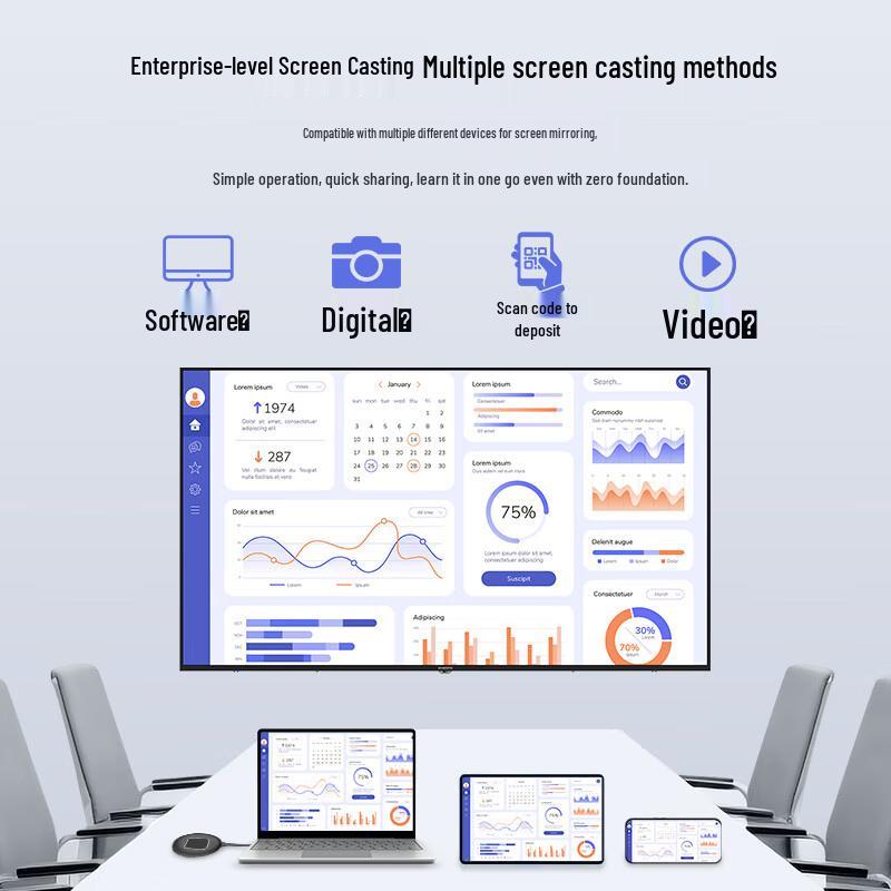 65-дюймовый интерактивный дисплей 4K для конференций и обучения (Китайская версия)