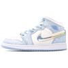 Air Jordan 1 Mid Винтажные Баскетбольные Кроссовки Женские Синие FQ9117-400(team172-A)