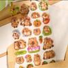 Cartoon Capybara 3D Relief  Stickers Diy Scrapbook Sticker Phone Case Decoration Gifts