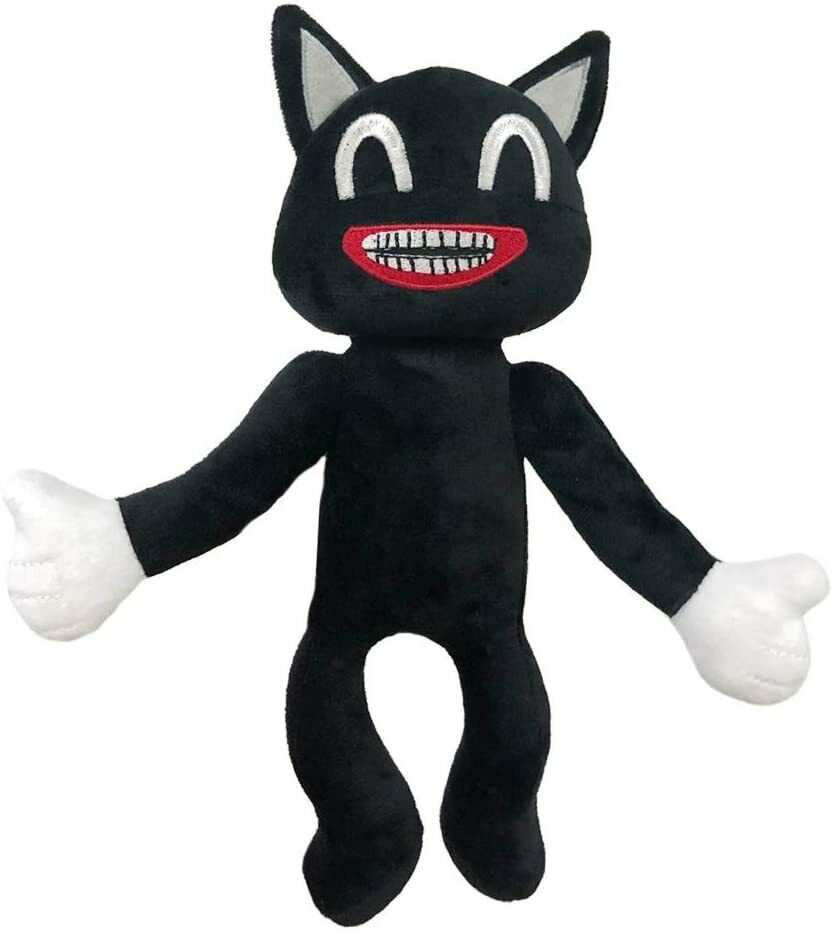 Soft And Cuddly Black Cartoon Cat Plush Toy Ideal For All Ages Holiday Gifts