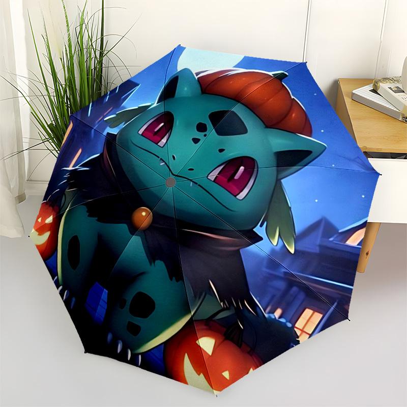 1pc Pokémon Automatic Open/Close Umbrella - Compact Travel Umbrella with 8-Rib Durable Frame, Lightweight & Portable for Commuting, Fashionable Access