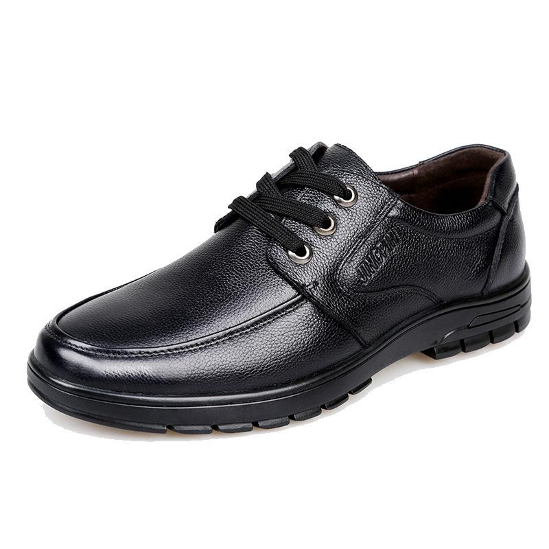 Leather shoes, leather low-top, Wenzhou flat-bottomed security, car repair, thick-soled, deodorant, non-slip, wear-resistant and dirt-resistant, wo