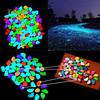 10Pcs Luminous Glowing Artificial Stone Aquarium Fish Tank Bonsai Garden Decor Accessories